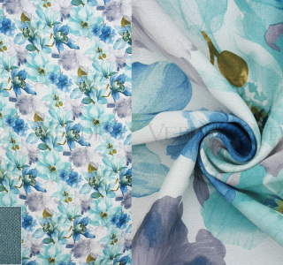 Портьерная ткань 3Д Цветы