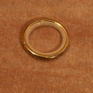 Кольцо с пластиковой вставкой D- 16 мм глянцевое золото