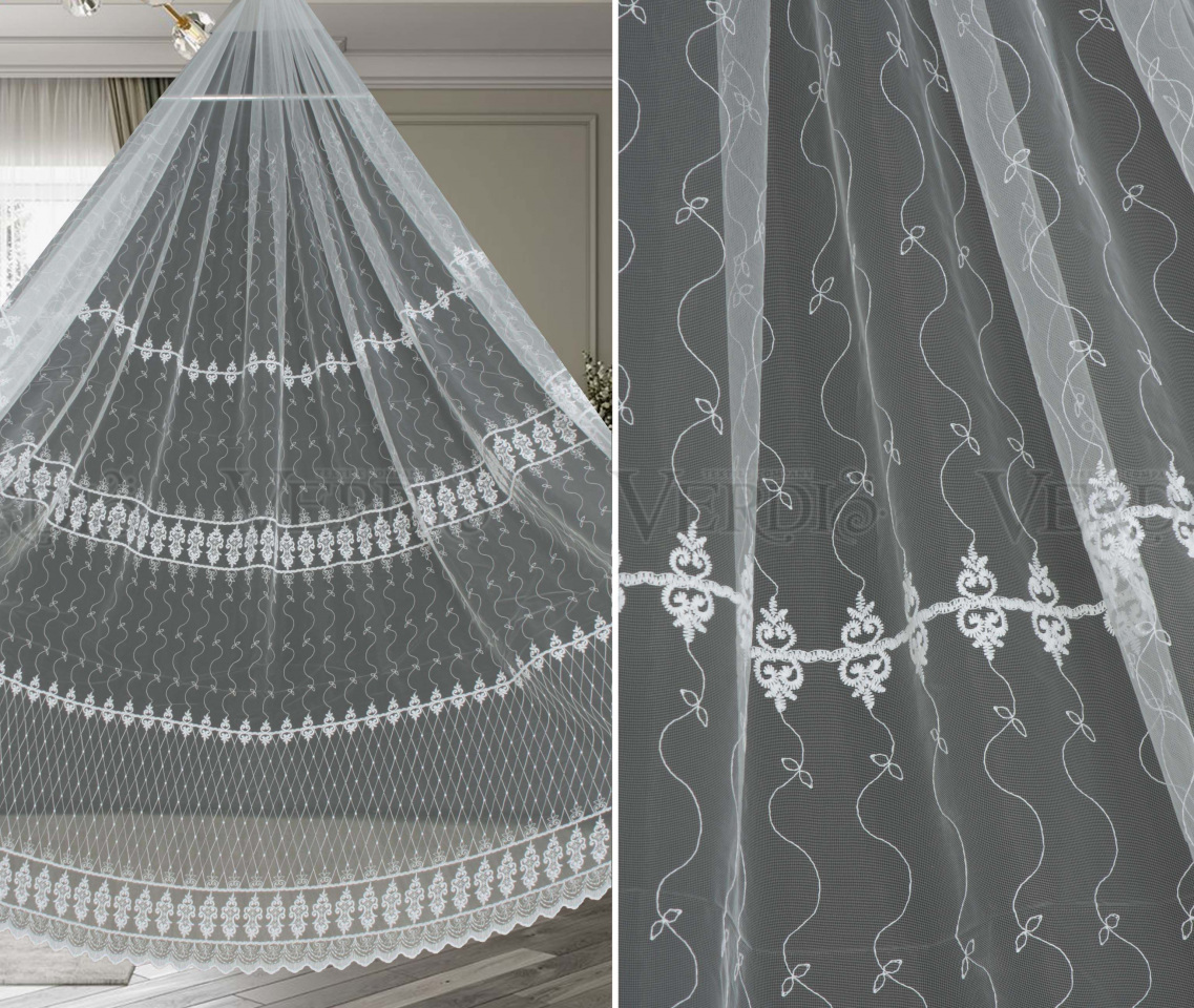 Сетка с вышивкой 8915 280см