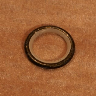 Кольцо с пластиковой вставкой D-16 мм черное золото