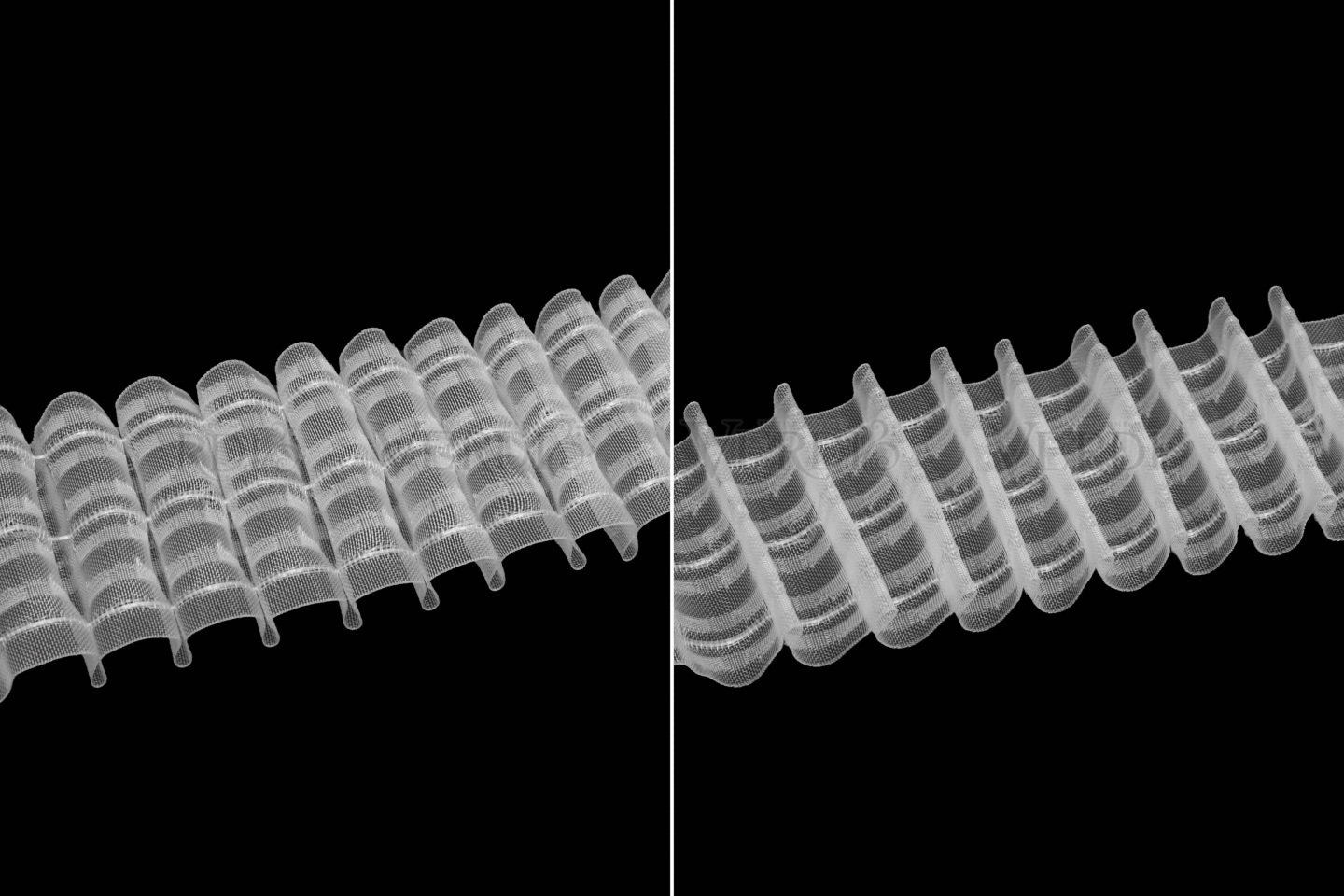 Тесьма 3951P, ширина рулона 8 см, Кол-во рядов кармашков 5, кол-во стягивающих шнуров 3, в бобине 50