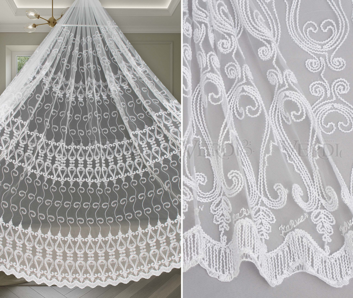 Сетка вышивка с кордовой нитью 13031