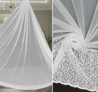 Тюль вышивка на бамбуке 1182 (по низу)