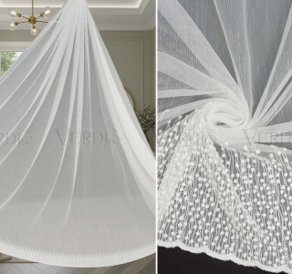 Тюль вышивка на бамбуке 1182 (по низу)