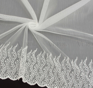 Тюль вышивка на бамбуке 1488 (по низу 15см)