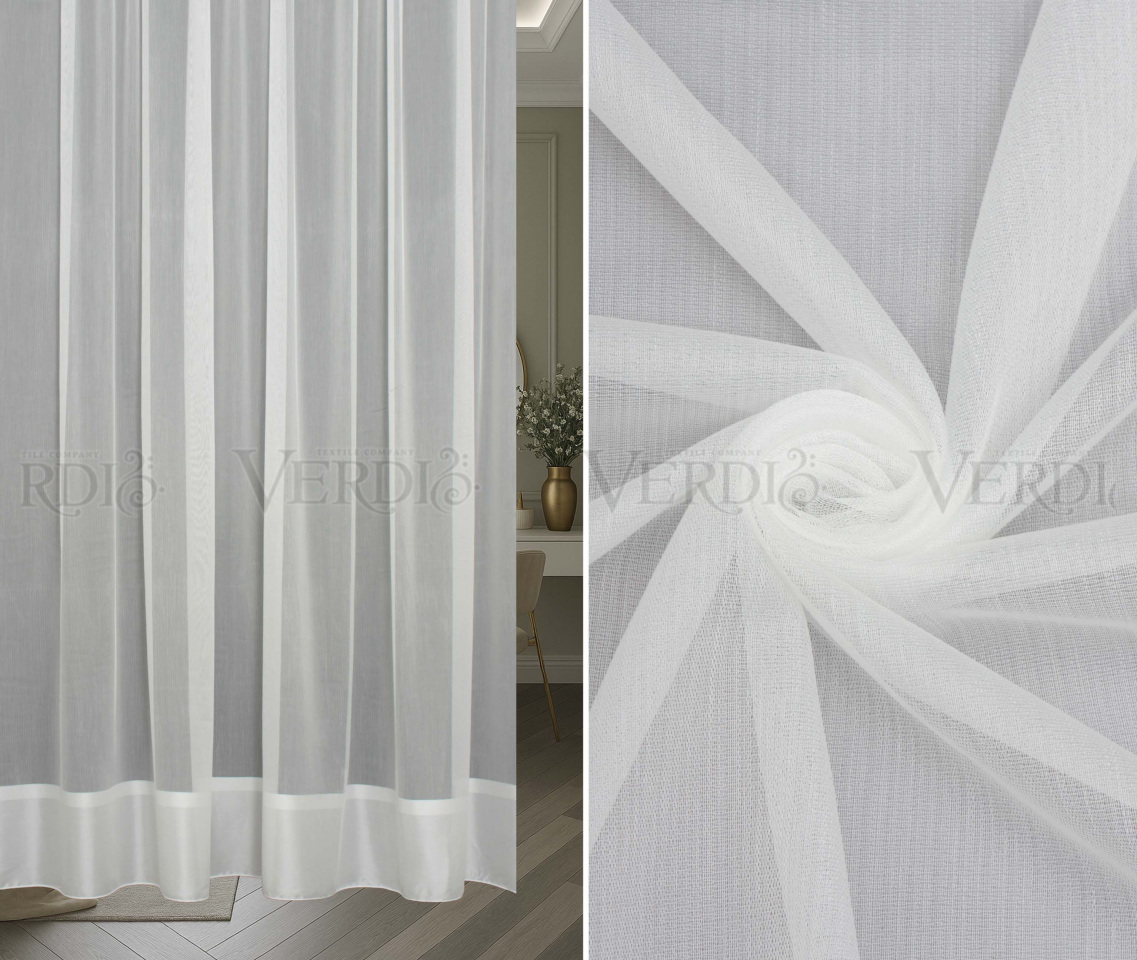 Тюль бамбук (полоса по низу) 2054