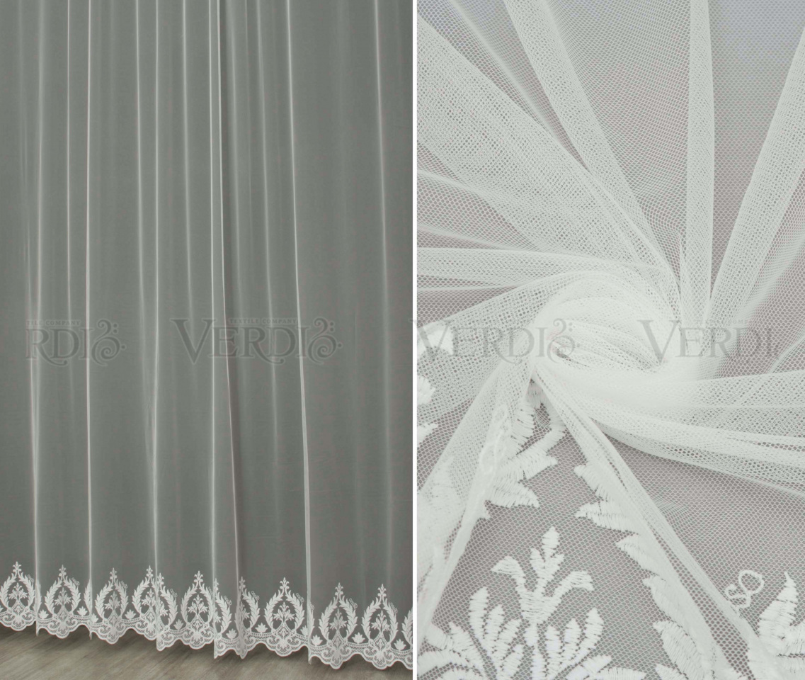 Сетка Грек с вышивкой по низу