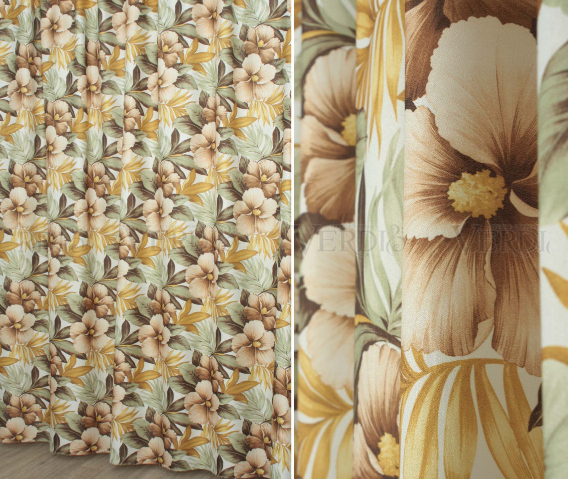 Портьера с рисунком Цветник