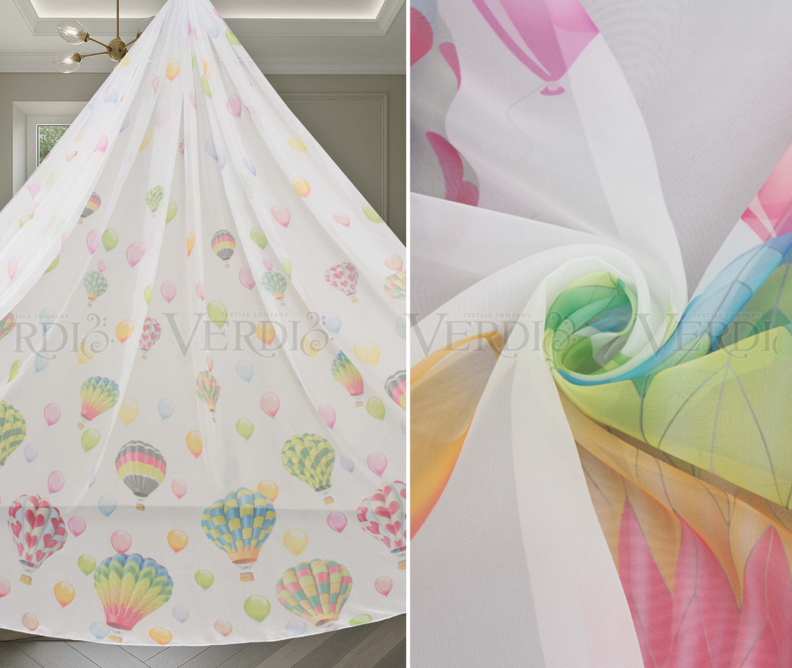 Вуаль печать Воздушные шары