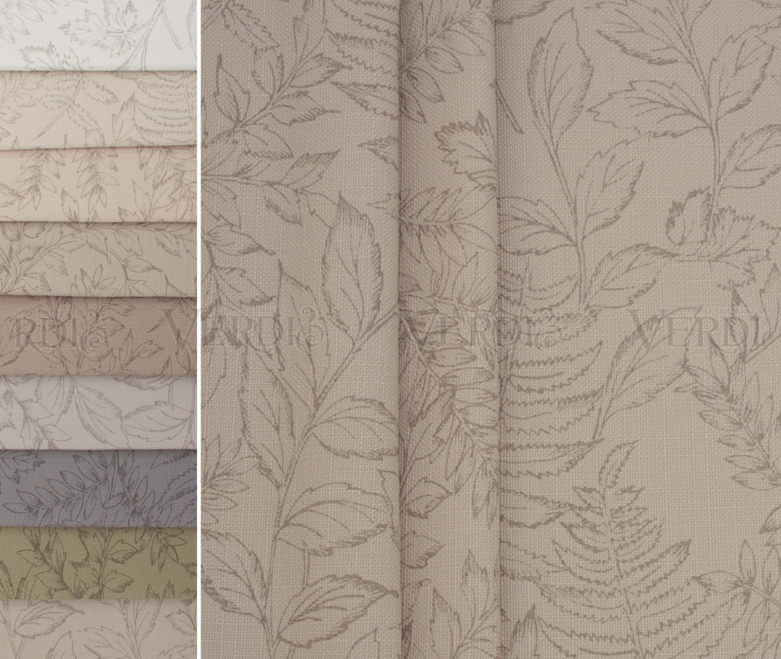 Портьера лен печать FOMARA