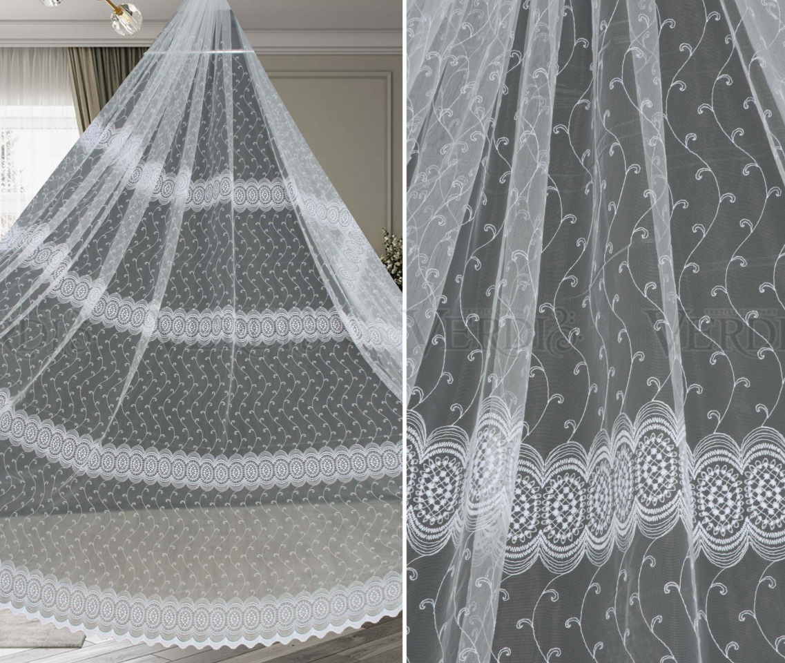 Сетка с вышивкой 8122 280см